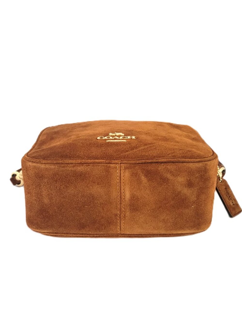 Coach CEN20 Mini Carey Suede Leather Crossbody Bag Handbag Warm Brown - Picture 6 of 8